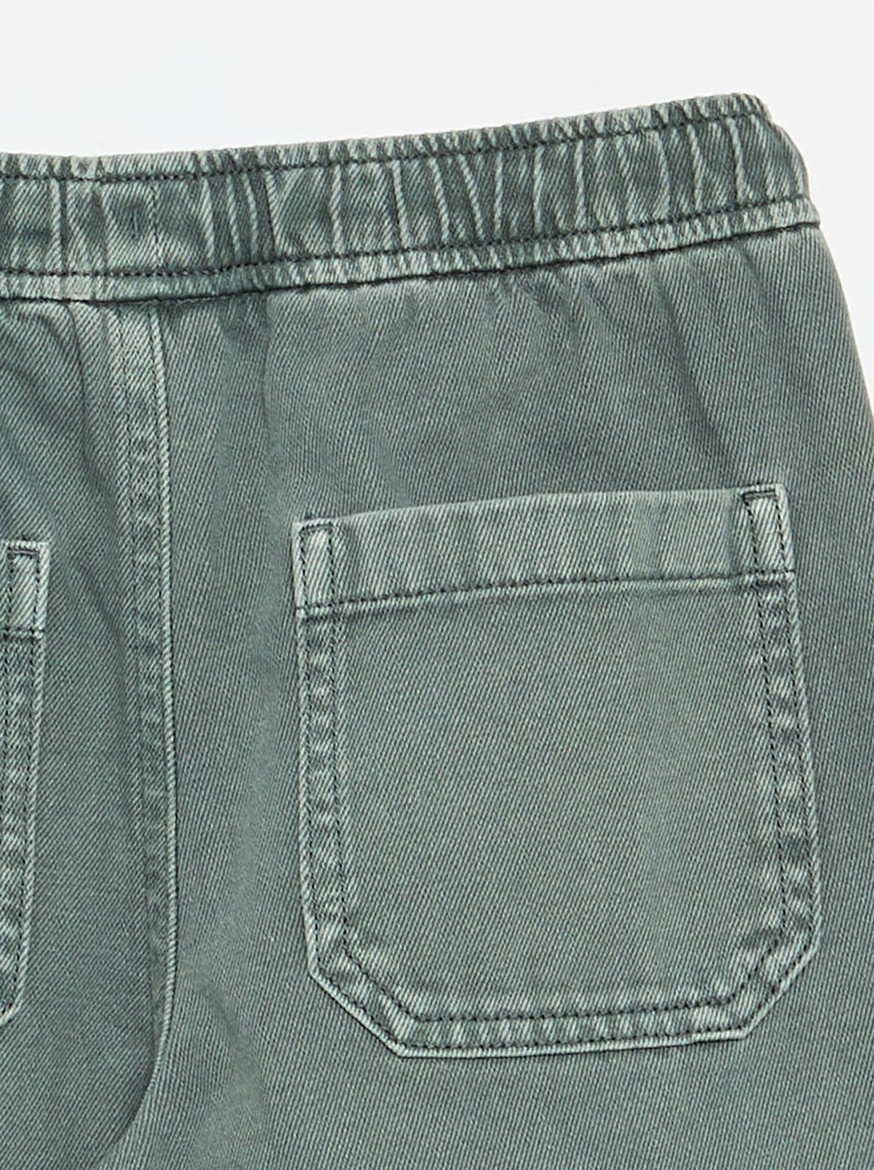 Relaxed fit-broek met elastische taille Groen - Kiabi