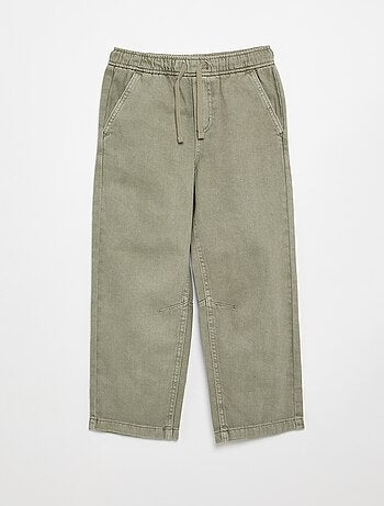 Relaxed fit-broek met elastische taille