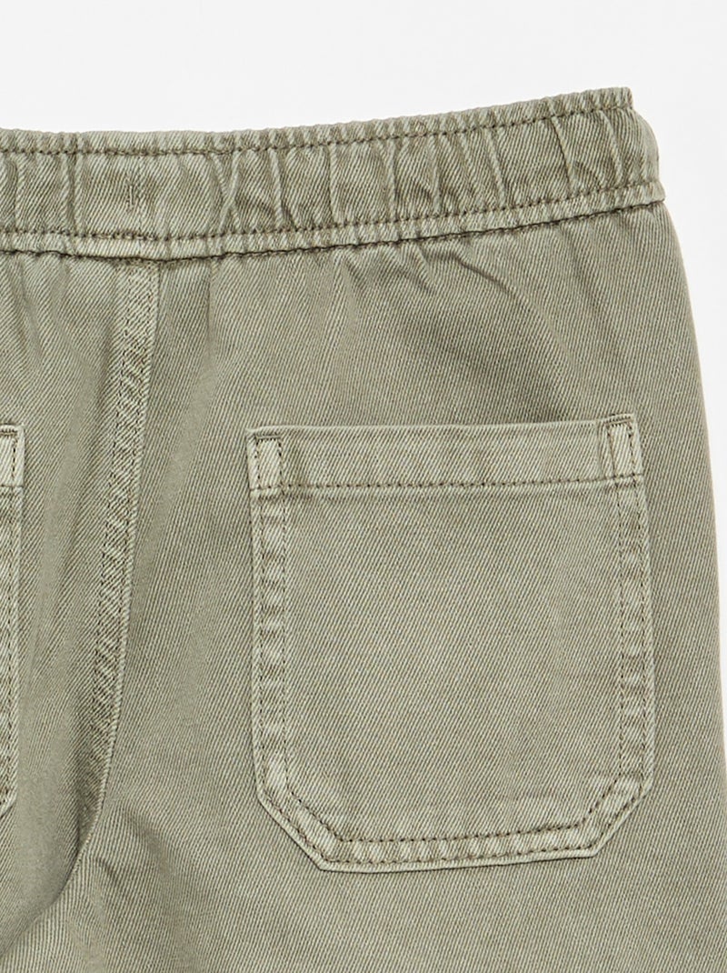 Relaxed fit-broek met elastische taille Groen - Kiabi