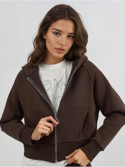 Relaxed fit hoodie met rits hiccup - Kiabi Relaxed fit hoodie met rits hiccup - Kiabi