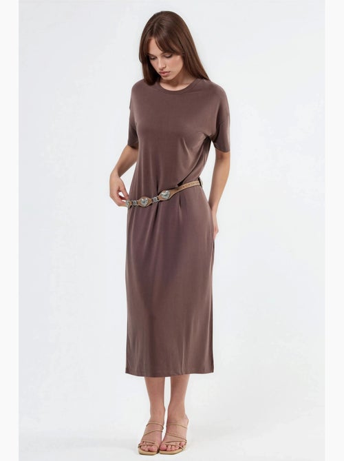 Relaxed fit midi-jurk hiccup - Kiabi Relaxed fit midi-jurk hiccup - Kiabi