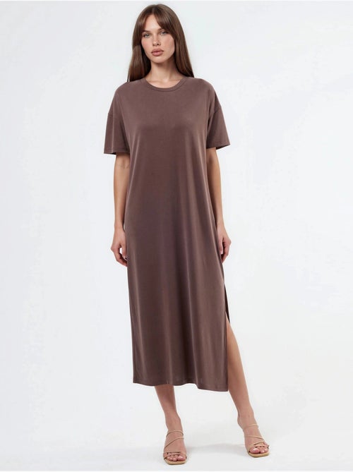 Relaxed fit midi-jurk hiccup - Kiabi Relaxed fit midi-jurk hiccup - Kiabi