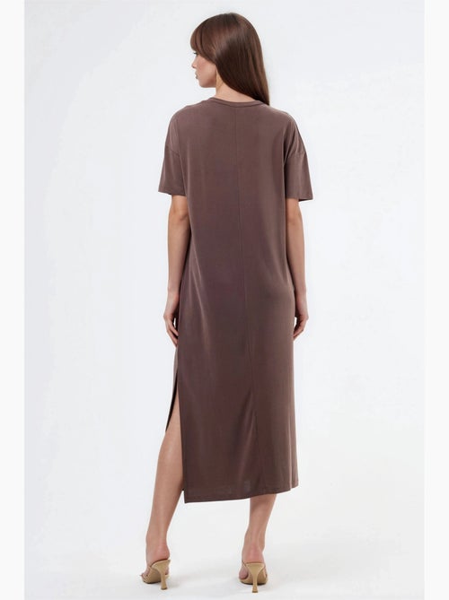 Relaxed fit midi-jurk hiccup - Kiabi Relaxed fit midi-jurk hiccup - Kiabi