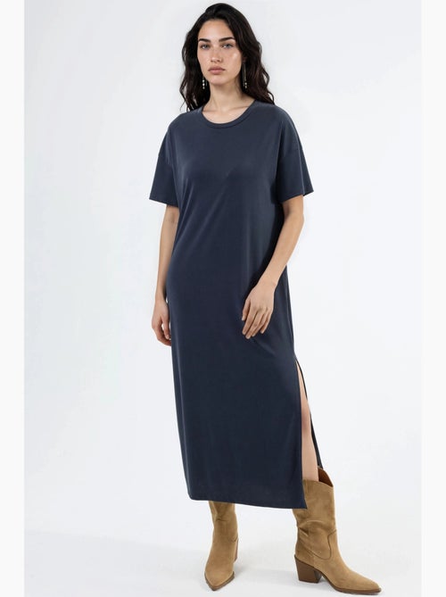 Relaxed fit midi-jurk hiccup - Kiabi Relaxed fit midi-jurk hiccup - Kiabi