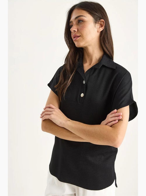 Relaxed fit polo-t-shirt met knopen lucci - Kiabi
