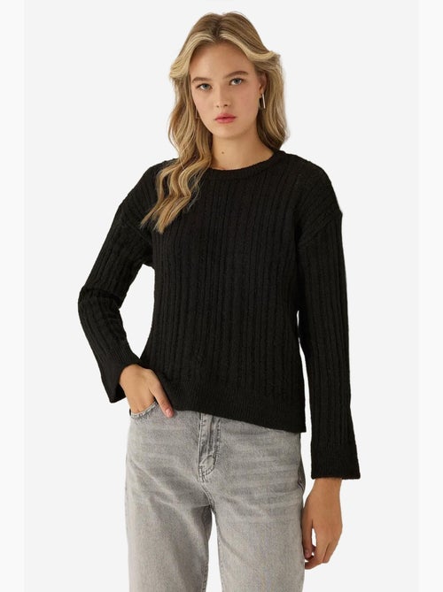 Relaxed fit trui met ronde hals hiccup - Kiabi