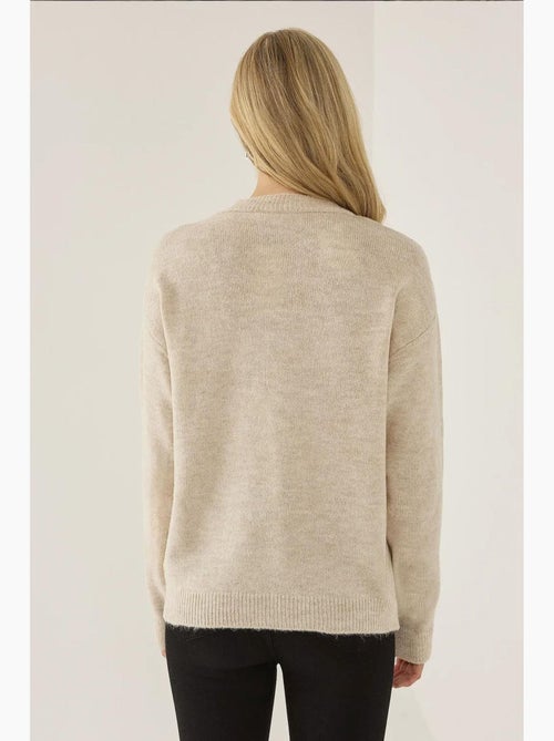 Relaxed fit trui met strikdetail hiccup - Kiabi