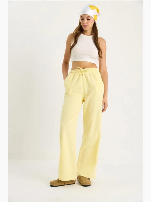 Relaxed fit wijde broek met trekkoord lucci - Kiabi Relaxed fit wijde broek met trekkoord lucci - Kiabi