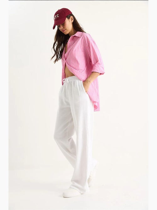 Relaxed fit wijde broek met trekkoord lucci - Kiabi Relaxed fit wijde broek met trekkoord lucci - Kiabi