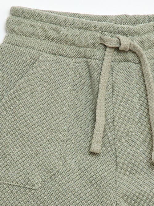 Relaxte broek van piqué breisel - Kiabi