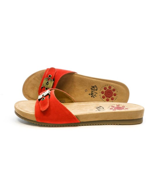 Relife jalband rode sandalen voor dames - Kiabi