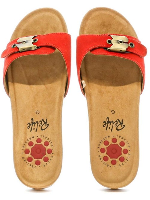 Relife jalband rode sandalen voor dames - Kiabi