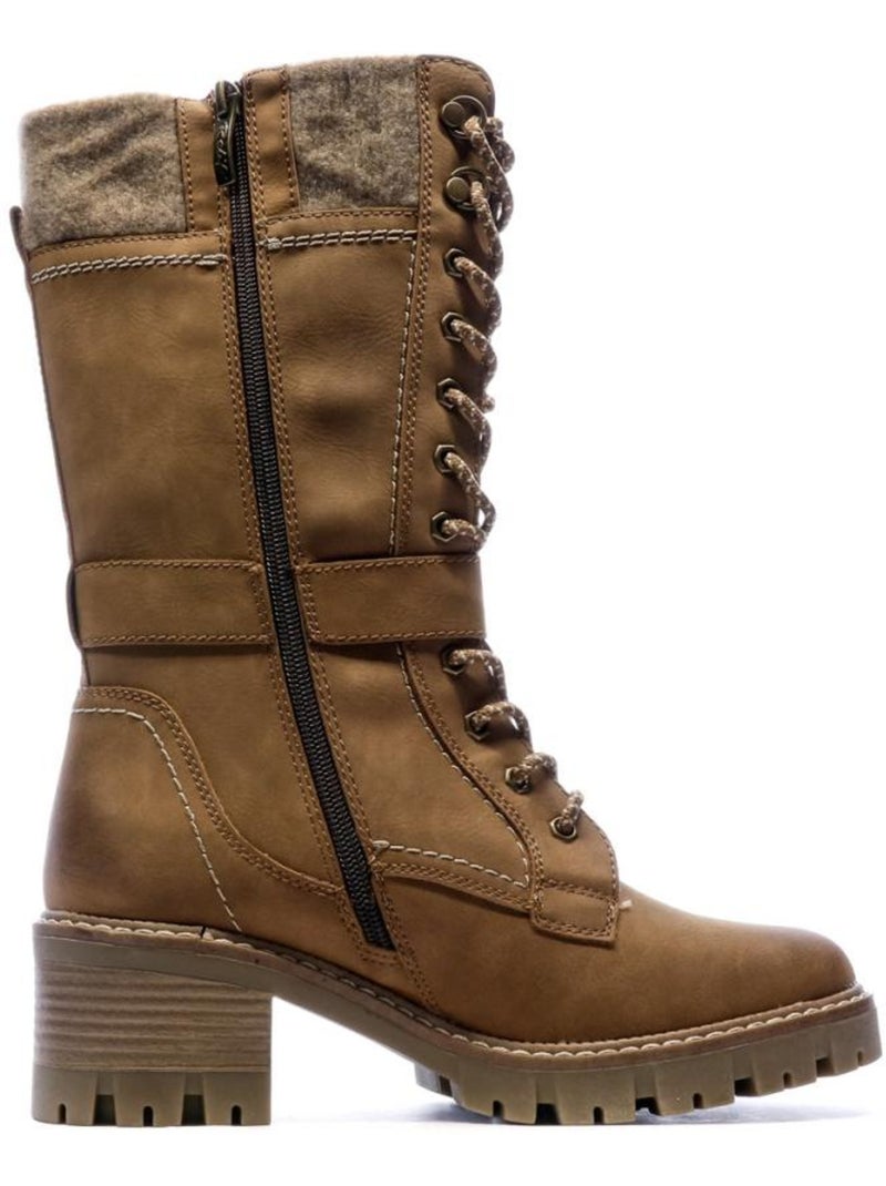Relife jorbran camel dameslaarzen Cappuccinobruin - Kiabi