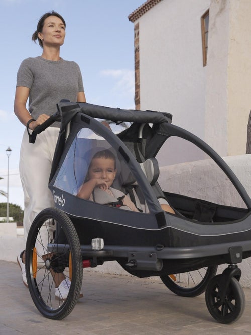 Remorque vélo 2en1 LIONELO Cama - Poussette tout terrain - 2 enfants - Jusqu’à 6 ans - Kiabi Remorque vélo 2en1 LIONELO Cama - Poussette tout terrain - 2 enfants - Jusqu’à 6 ans - Kiabi