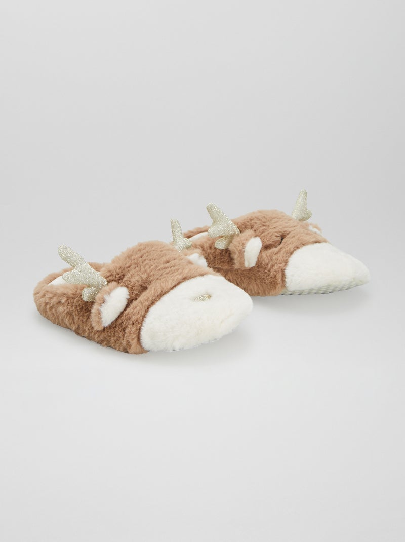 Rendier-kerstsloffen - slippermodel BIEGE - Kiabi