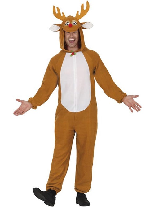 Rendierkostuum of -pyjama met capuchon en gewei - Kiabi