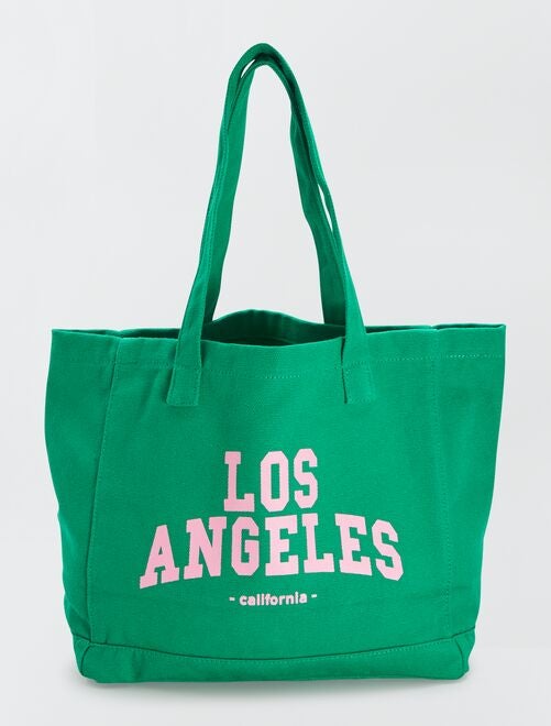 Retro stoffen shopper 'Los Angeles' - Kiabi