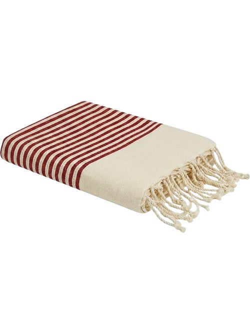 Reva | authentique fouta en nid d'abeille coton recyclé 1x2 m zanzibar - Kiabi