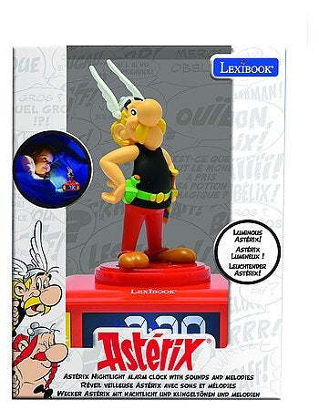 Réveil avec veilleuse astérix en 3d