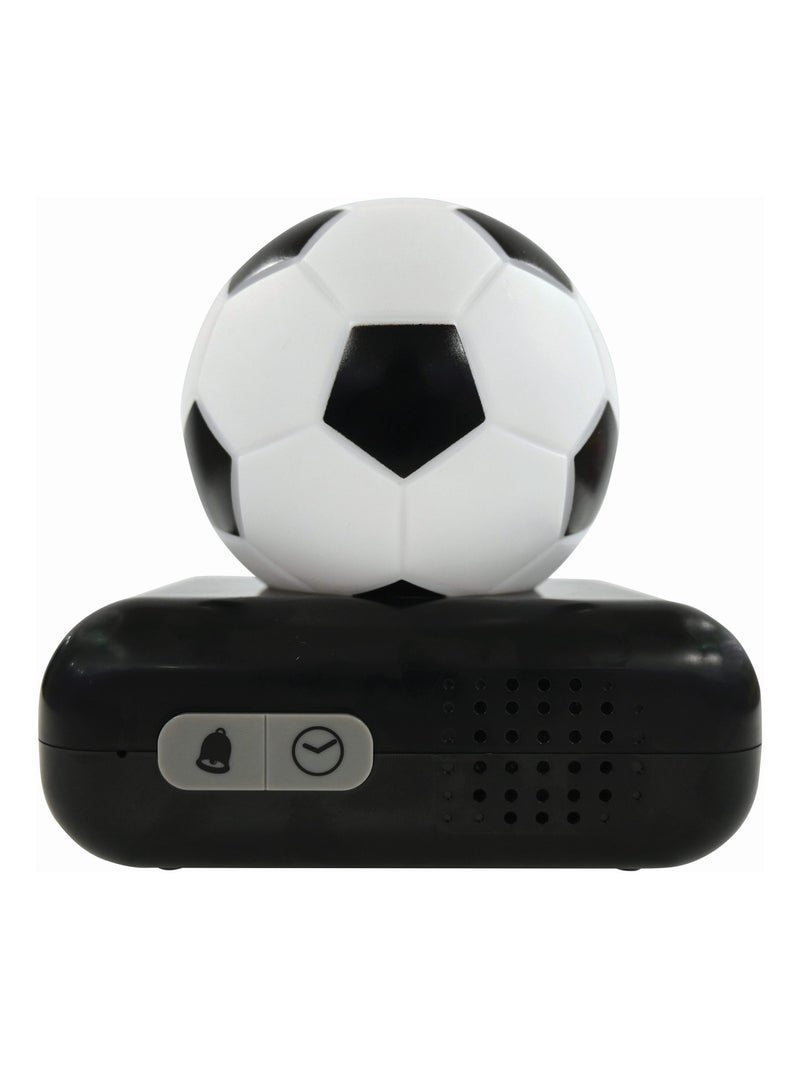 Réveil avec veilleuse ballon de football en 3d Blanc - Kiabi