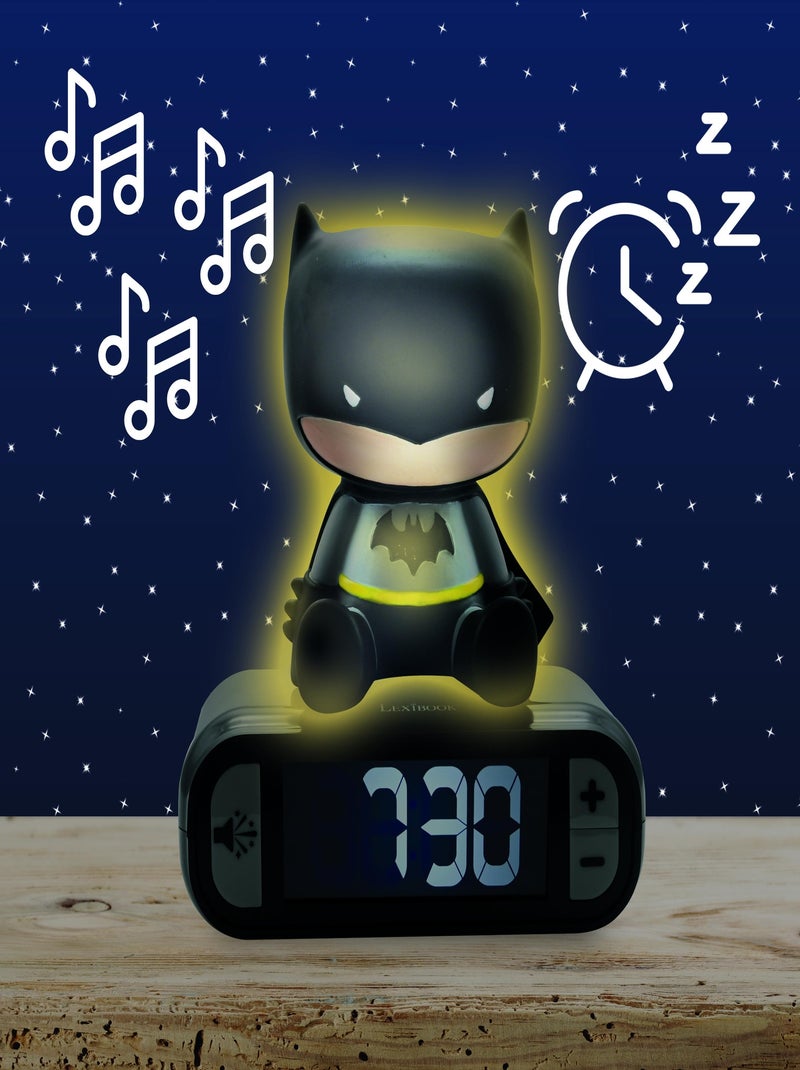 Réveil avec veilleuse batman en 3d Noir - Kiabi