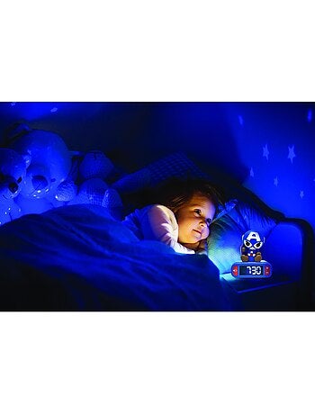 Réveil avec veilleuse captain america en 3d