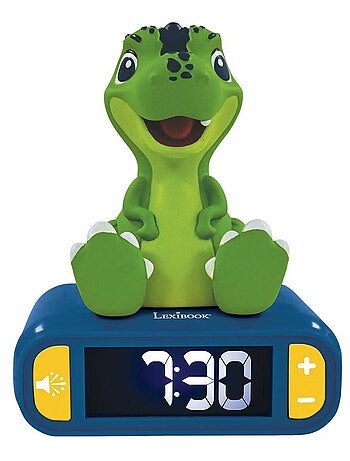 Réveil avec veilleuse dinosaure en 3d