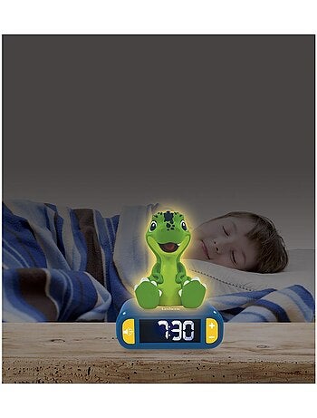 Réveil avec veilleuse dinosaure en 3d