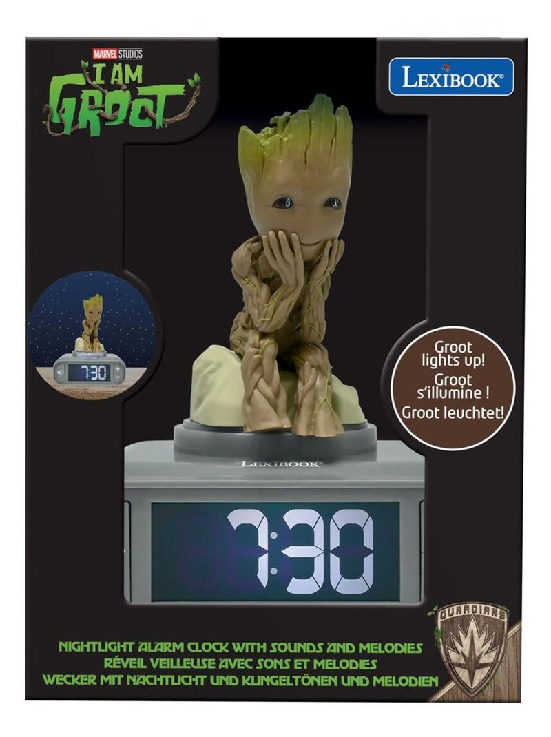 Réveil avec veilleuse groot des gardiens de la galaxie 3d Vert - Kiabi