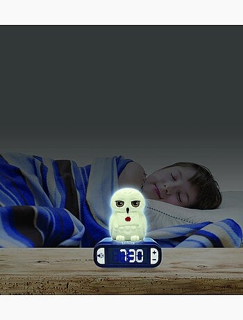 Réveil avec veilleuse hedwige en 3d