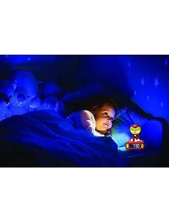 Réveil avec veilleuse iron man en 3d
