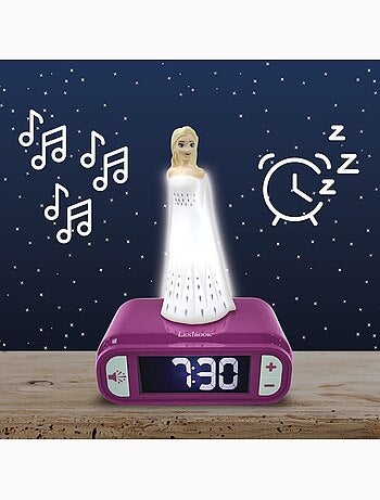Réveil avec veilleuse la reine des neiges elsa en 3d