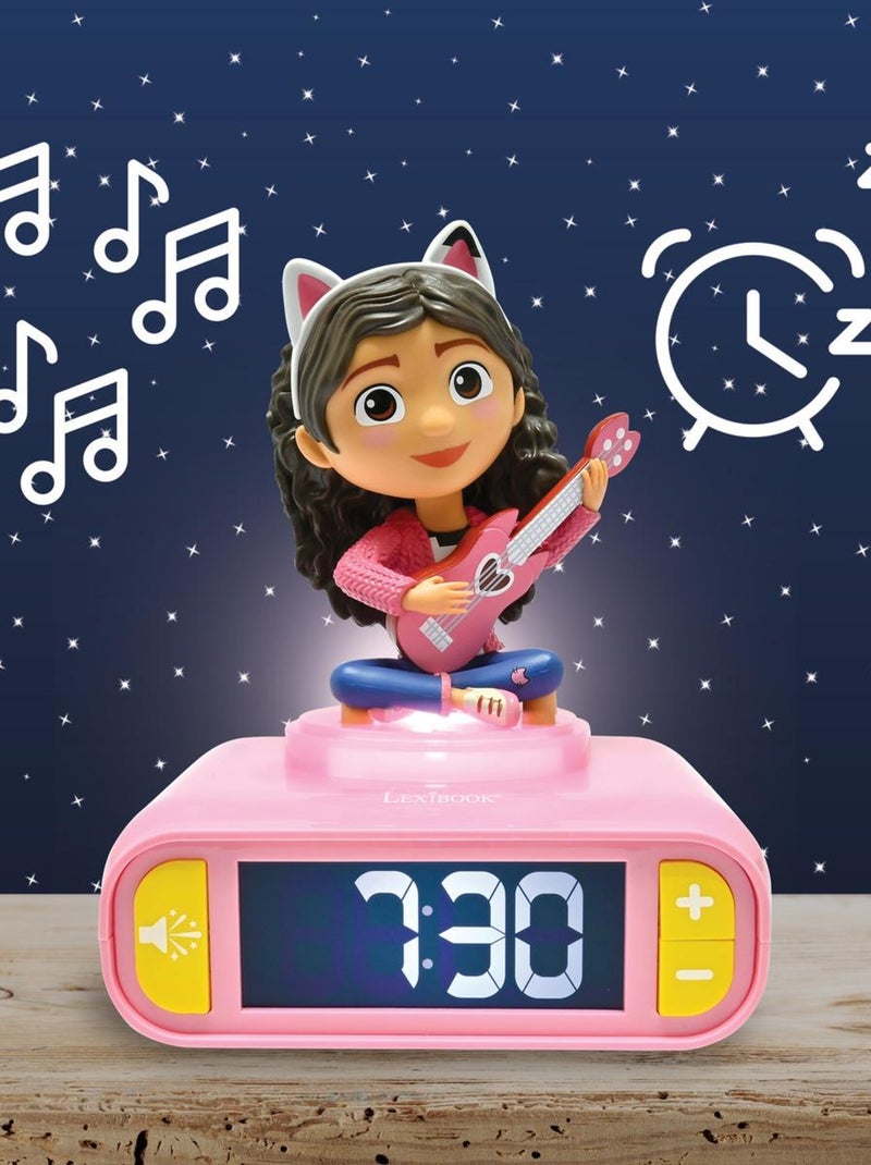 Réveil avec veilleuse lumineuse gabby dollhouse en 3d Rose - Kiabi