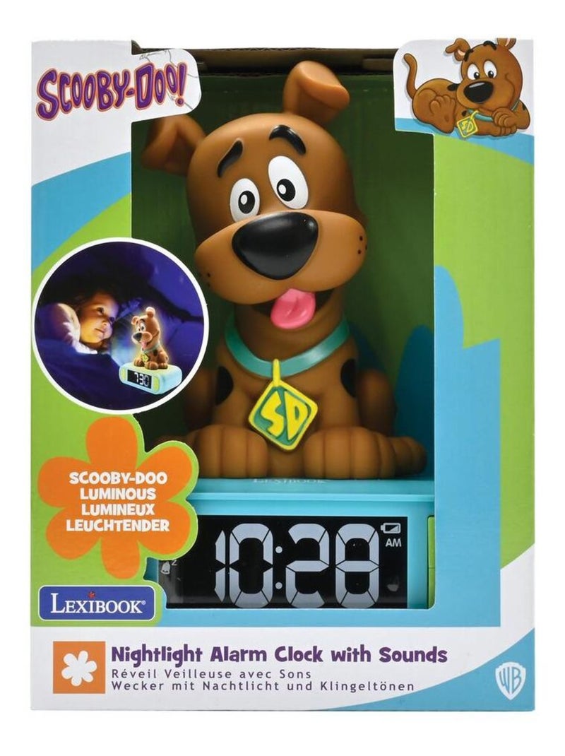 Réveil avec veilleuse scooby doo en 3d Bleu - Kiabi