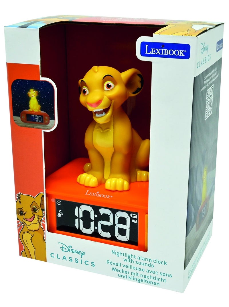 Réveil avec veilleuse simba 3d Jaune - Kiabi