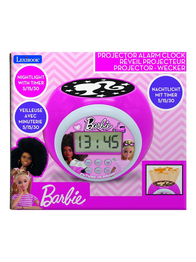 Réveil projecteur barbie Rose - Kiabi