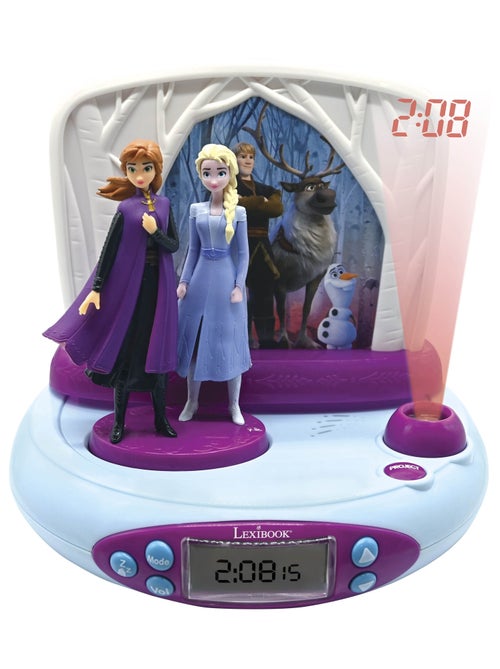 Réveil projecteur reine des neiges avec anna et elsa en 3d - Kiabi Réveil projecteur reine des neiges avec anna et elsa en 3d - Kiabi