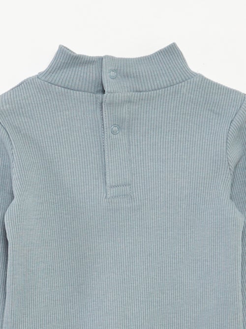 Ribbeltruitje met opstaande kraag - Kiabi