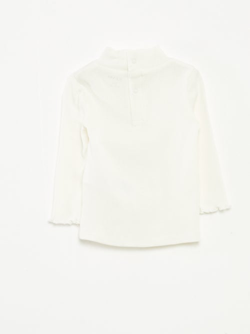 Ribbeltruitje met opstaande kraag - Kiabi