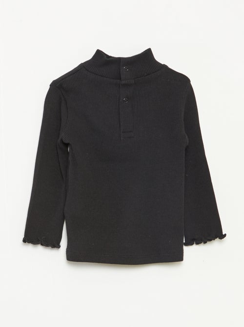 Ribbeltruitje met opstaande kraag - Kiabi