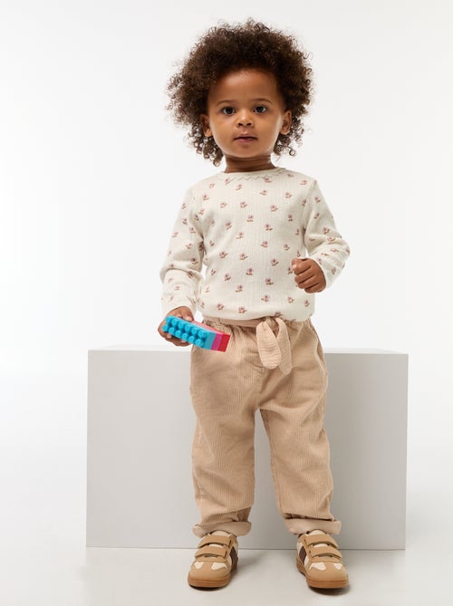 Ribbroek met paperbagtaille - Kiabi