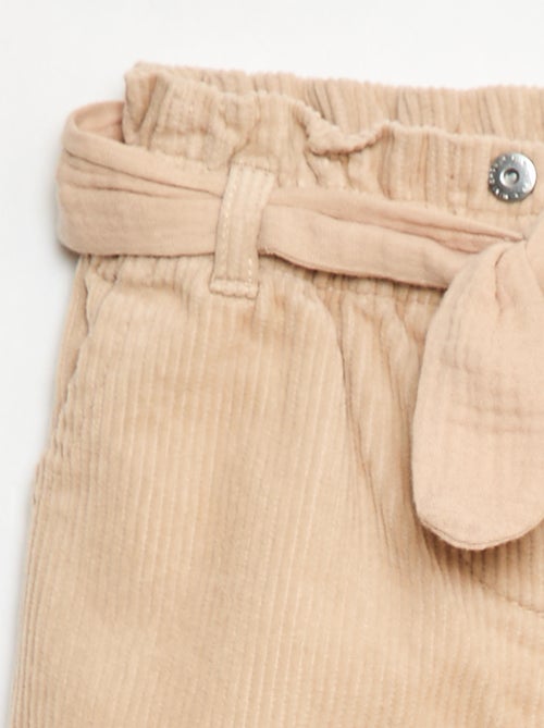 Ribbroek met paperbagtaille - Kiabi