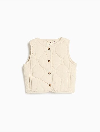 Ribfluweld gewatteerd vest, mo fashion