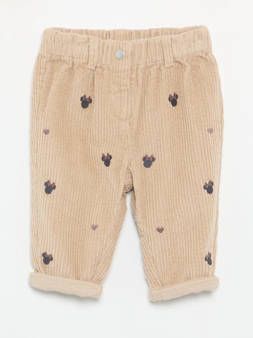 Ribfluwelen broek 'Disney' 'Minnie' - Kiabi