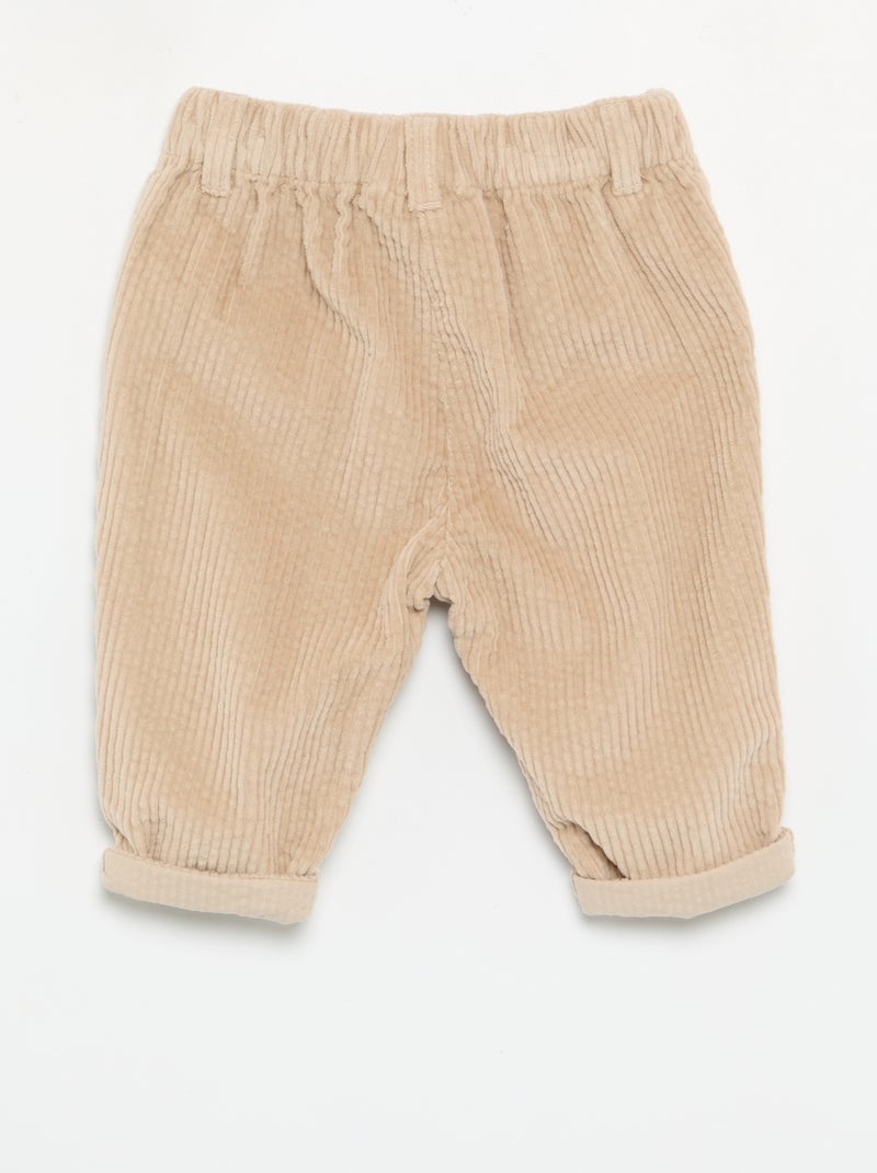Ribfluwelen broek 'Disney' 'Minnie' Biege - Kiabi