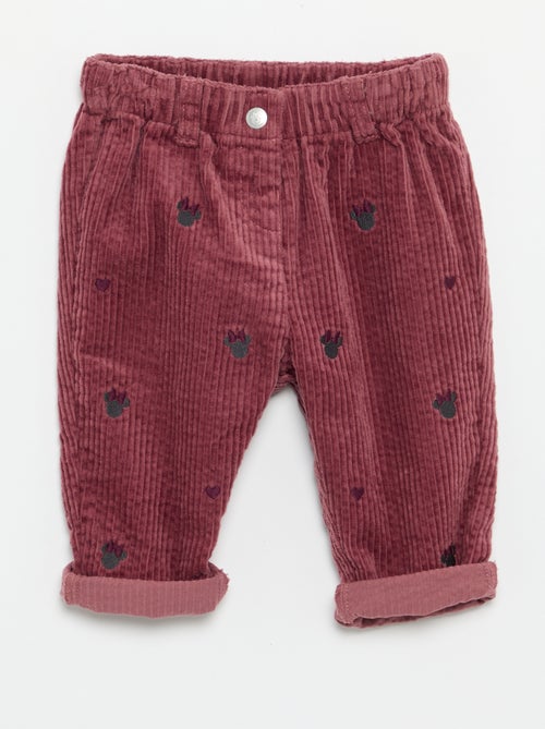 Ribfluwelen broek 'Disney' 'Minnie' - Kiabi