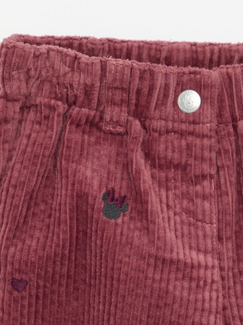 Ribfluwelen broek 'Disney' 'Minnie' - Kiabi