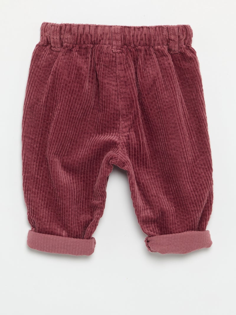 Ribfluwelen broek 'Disney' 'Minnie' Rose - Kiabi