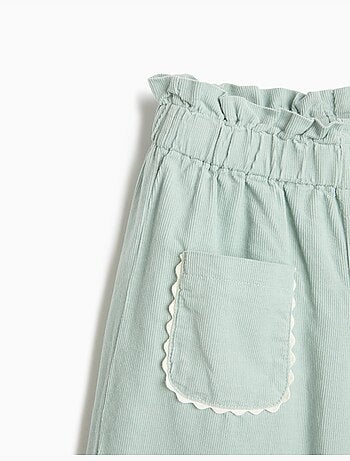 Ribfluwelen culotte broek, mo fashion