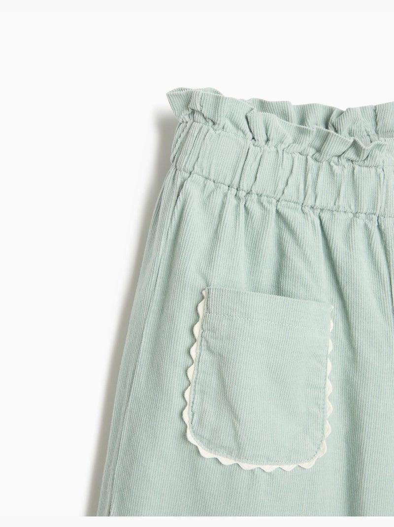 Ribfluwelen culotte broek, mo fashion Grijs - Kiabi